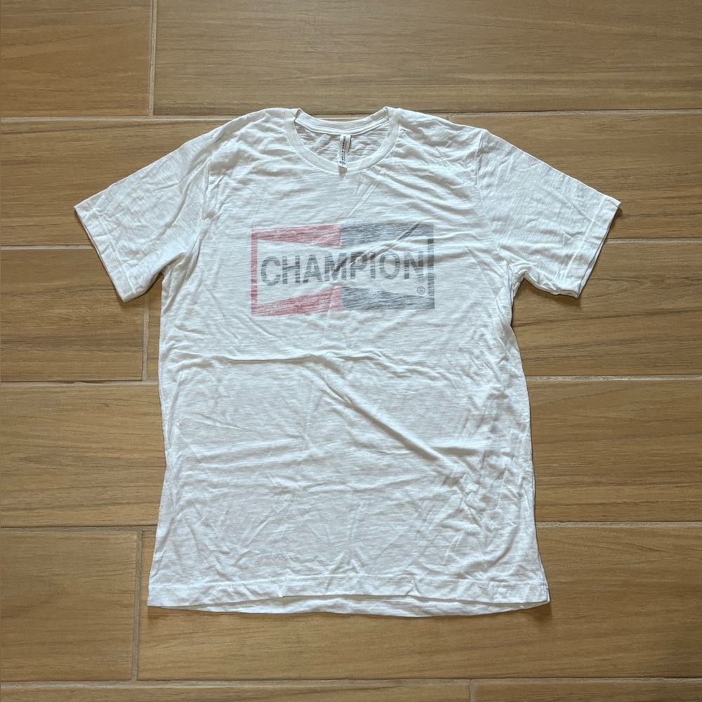 Champion White and Gray Logo T-Shirt